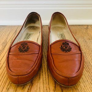 VINTAGE BALLY Capri Cognac Leather Loafers